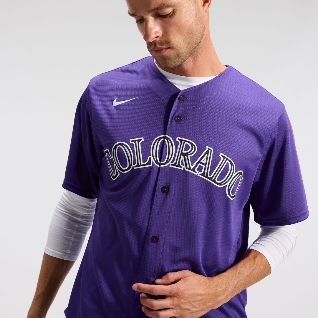 Colorado Rockies Nike Alternate Replica Team Jersey - Purple Official MLB Team Apparel Baseball Fan Gear