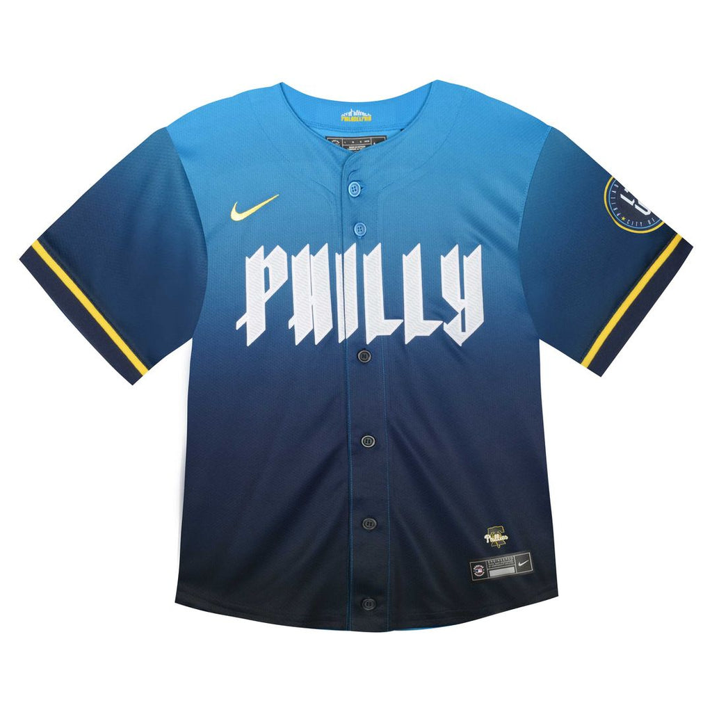 Bryce Harper Philadelphia Phillies Nike Infant 2024 City Connect Limited Player Jersey - Blue Official MLB Team Apparel Baseball Fan Gear
