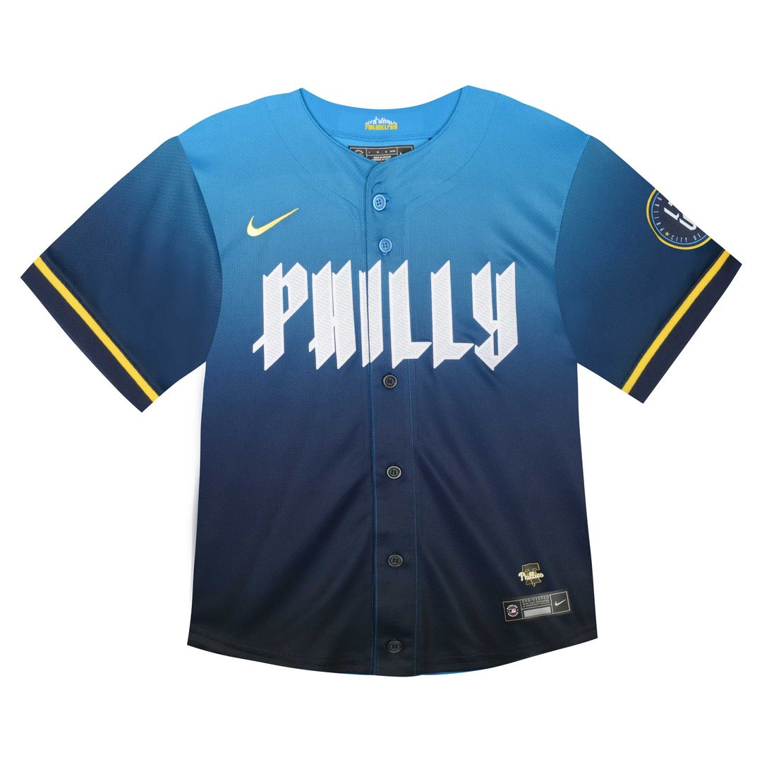 Bryce Harper Philadelphia Phillies Nike Infant 2024 City Connect Limited Player Jersey - Blue Official MLB Team Apparel Baseball Fan Gear