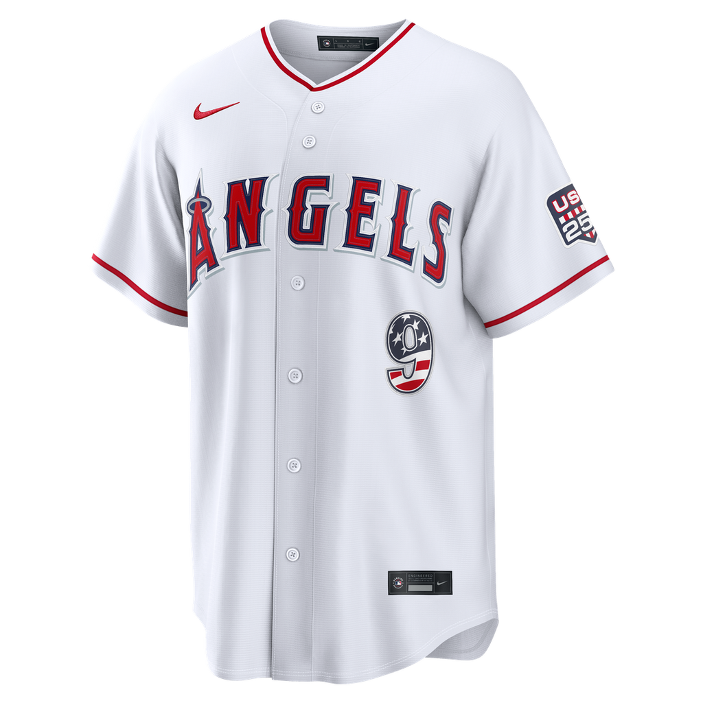 Zach Neto Los Angeles Angels Nike USA 250 Fourth of July Stadium Jersey - White Official MLB Team Apparel Baseball Fan Gear