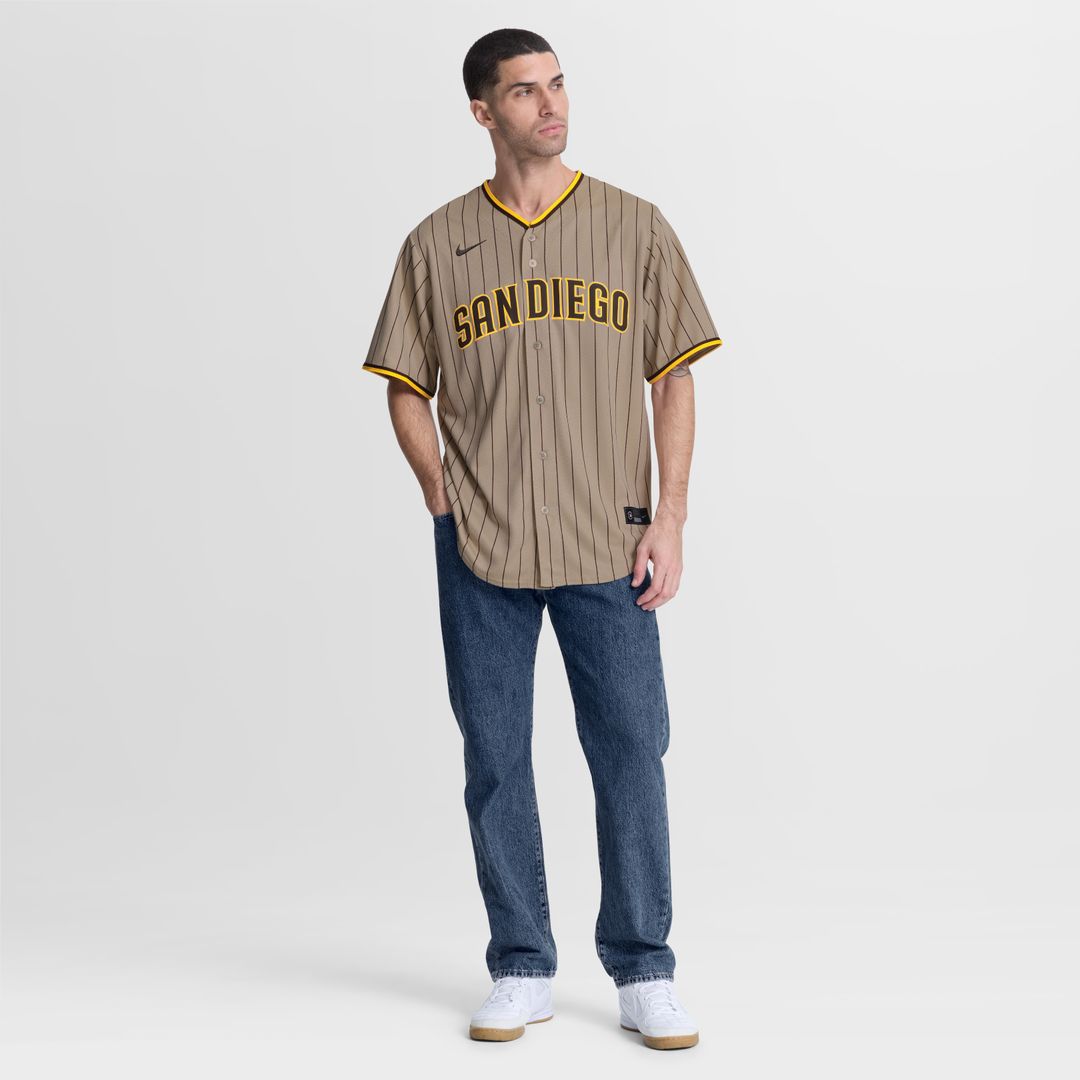 San Diego Padres Nike Alternate Replica Jersey - Sand Official MLB Team Apparel Baseball Fan Gear
