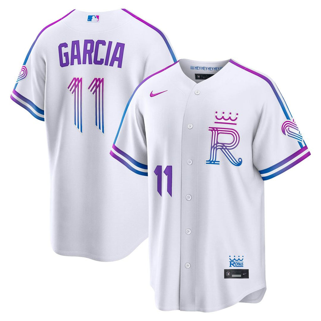 Maikel Garcia Kansas City Royals Nike 2026 City Connect Stadium Jersey - White Official MLB Team Apparel Baseball Fan Gear