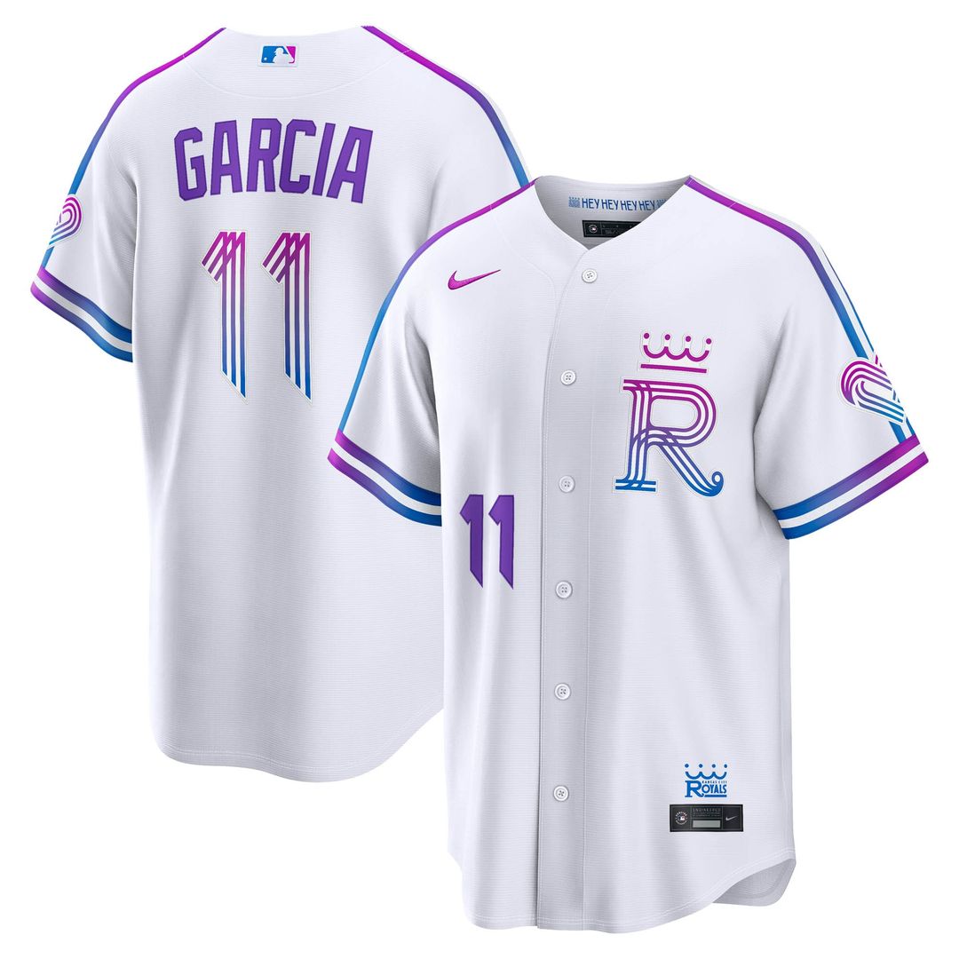 Maikel Garcia Kansas City Royals Nike 2026 City Connect Stadium Jersey - White Official MLB Team Apparel Baseball Fan Gear