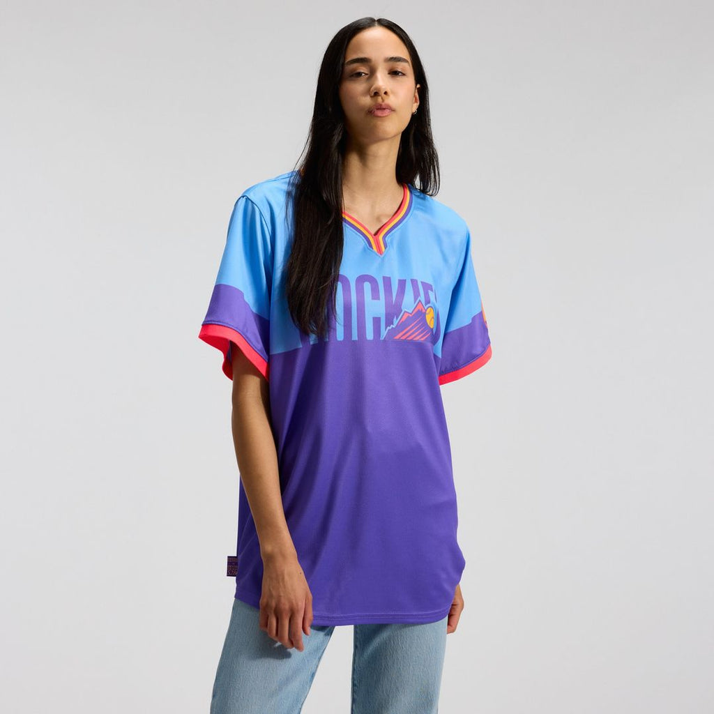 Colorado Rockies Nike Women's 2025 City Connect Limited Jersey - Purple/Light Blue Official MLB Team Apparel Baseball Fan Gear