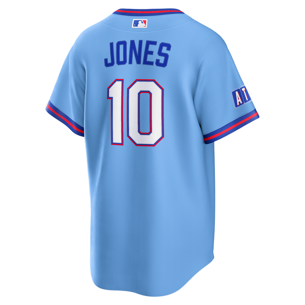 Chipper Jones Atlanta Braves Nike 2026 City Connect Stadium Jersey - Powder Blue Official MLB Team Apparel Baseball Fan Gear