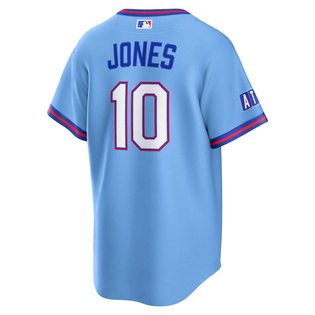 Chipper Jones Atlanta Braves Nike 2026 City Connect Stadium Jersey - Powder Blue Official MLB Team Apparel Baseball Fan Gear