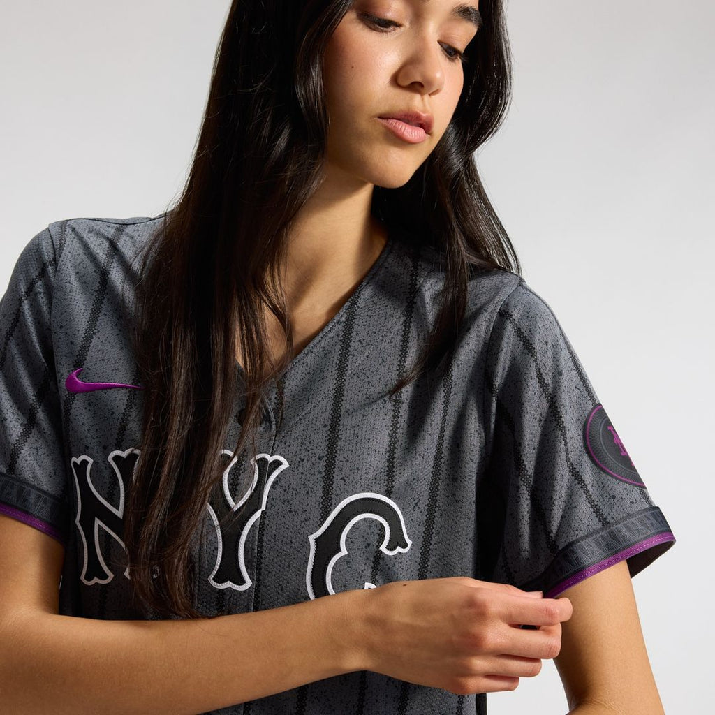 New York Mets Nike Women's City Connect Limited Jersey - Gray Official MLB Team Apparel Baseball Fan Gear