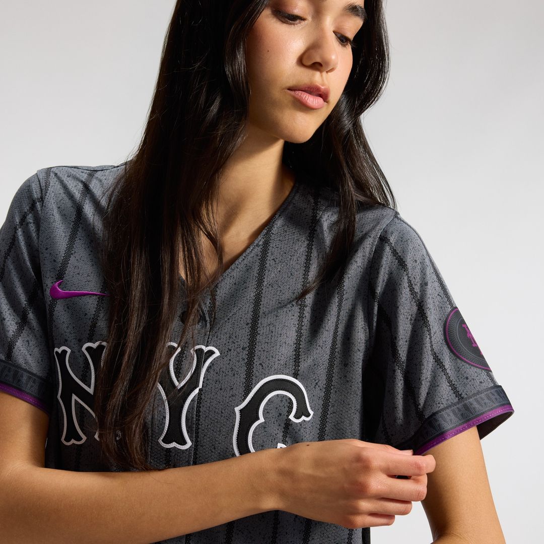 New York Mets Nike Women's City Connect Limited Jersey - Gray Official MLB Team Apparel Baseball Fan Gear