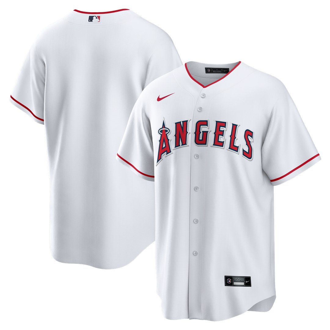 Los Angeles Angels Nike Home Big & Tall Replica Jersey - White Official MLB Team Apparel Baseball Fan Gear