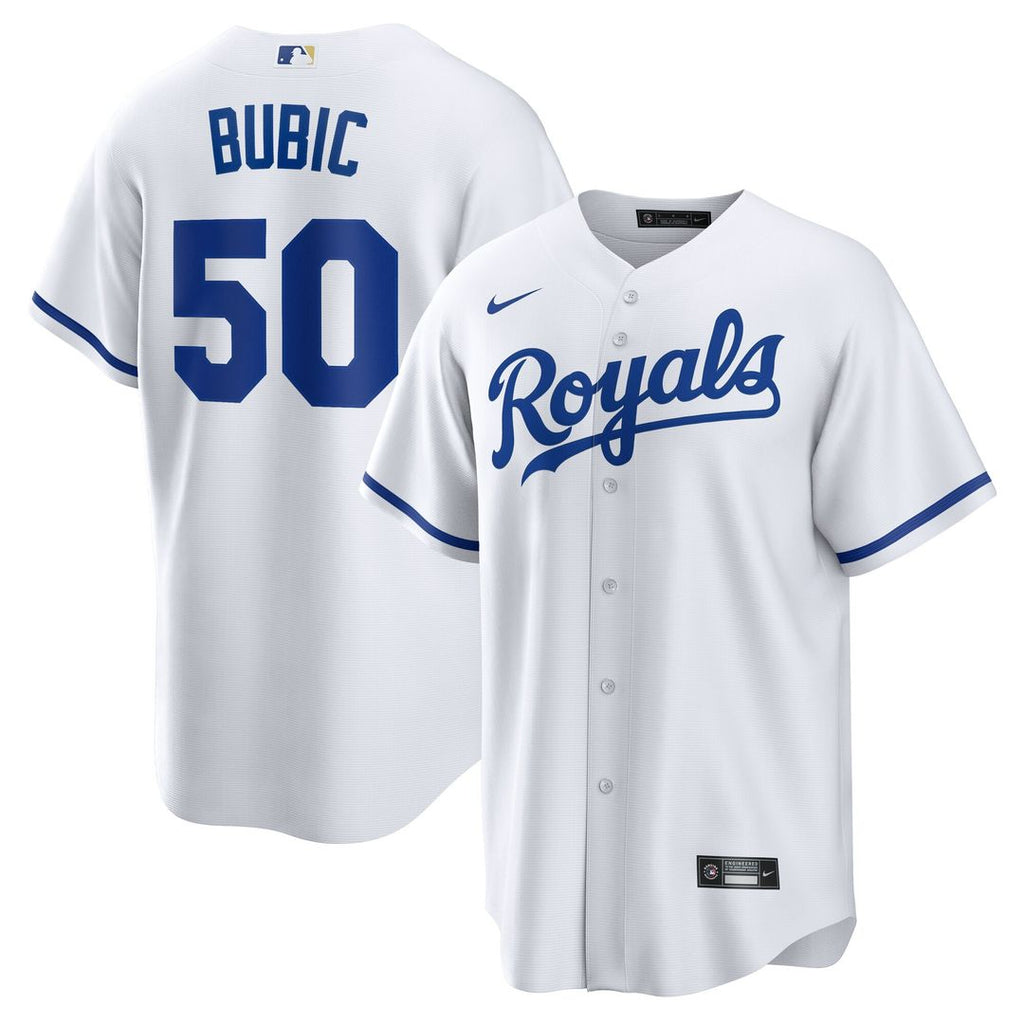 Kris Bubic Kansas City Royals Nike Home Replica Jersey - White Official MLB Team Apparel Baseball Fan Gear