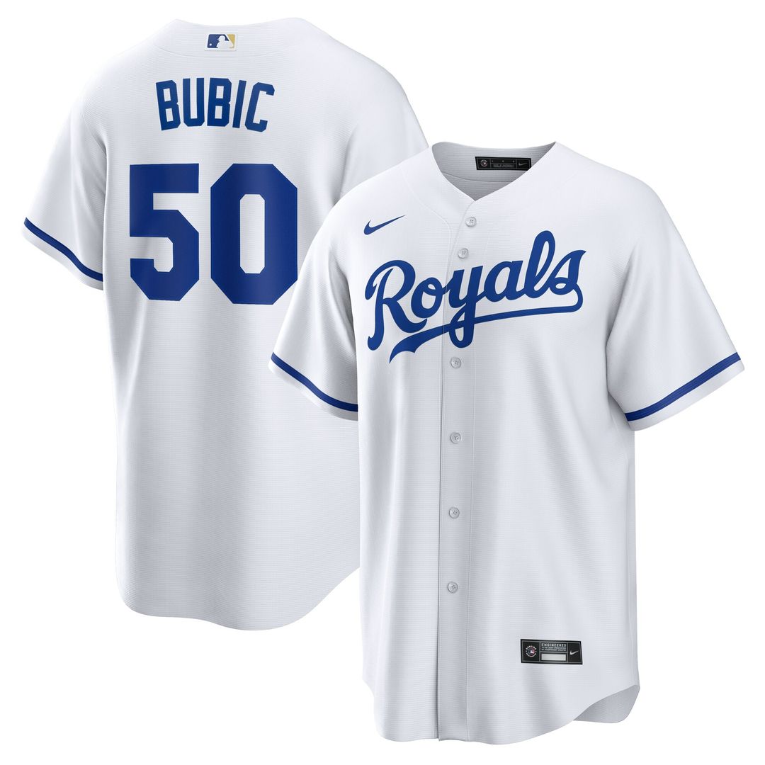 Kris Bubic Kansas City Royals Nike Home Replica Jersey - White Official MLB Team Apparel Baseball Fan Gear