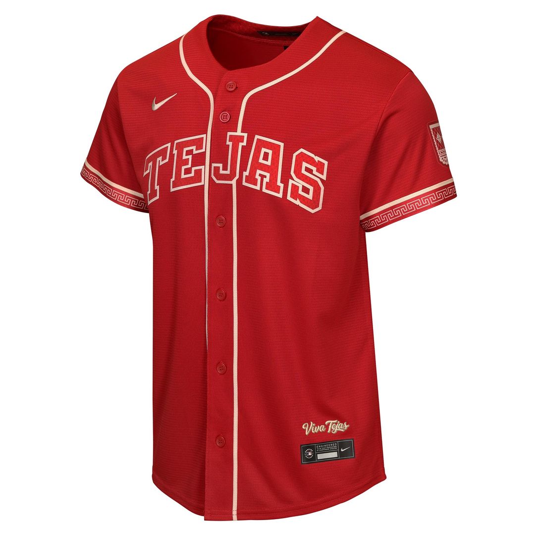 Jacob deGrom Texas Rangers Nike Youth 2026 City Connect Stadium Jersey - Red Official MLB Team Apparel Baseball Fan Gear