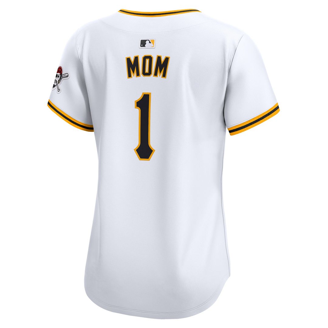 Pittsburgh Pirates Nike Women's #1 Mom Home Limited Jersey - White Official MLB Team Apparel Baseball Fan Gear