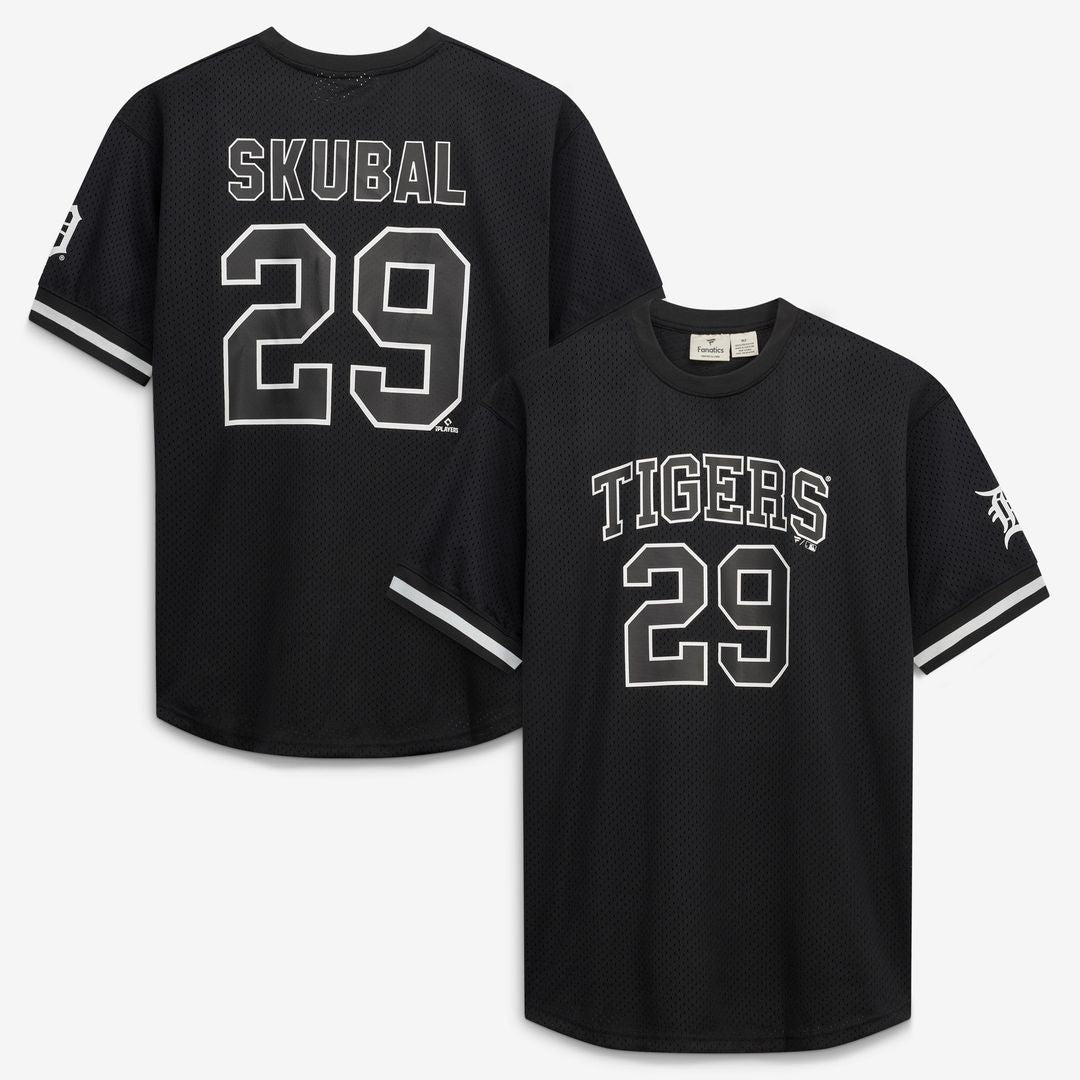Tarik Skubal Detroit Tigers Fanatics Big & Tall Heavyweight Mesh Jersey - Black/White Official MLB Team Apparel Baseball Fan Gear