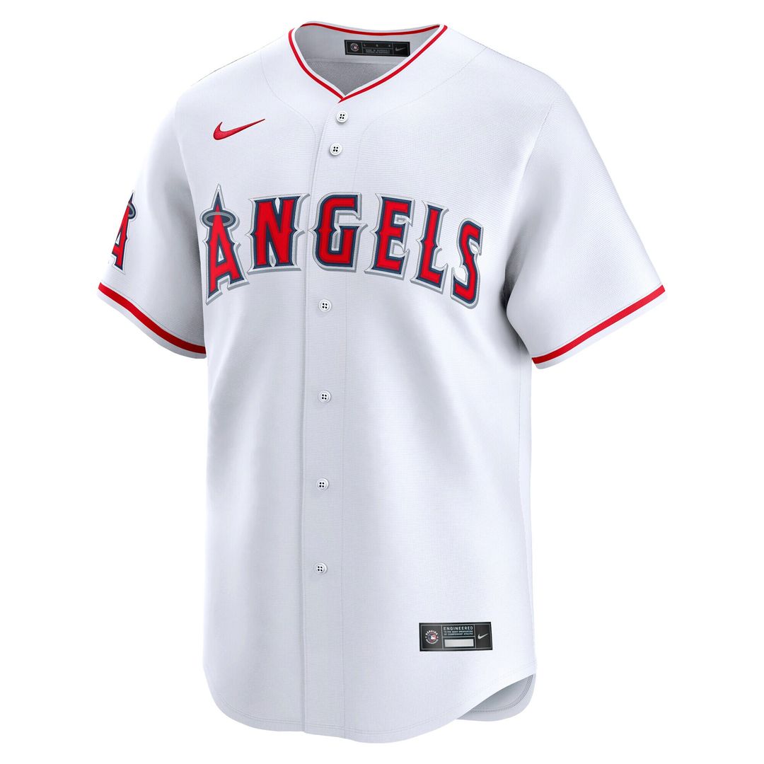 Los Angeles Angels Nike Home Limited Jersey - White Official MLB Team Apparel Baseball Fan Gear