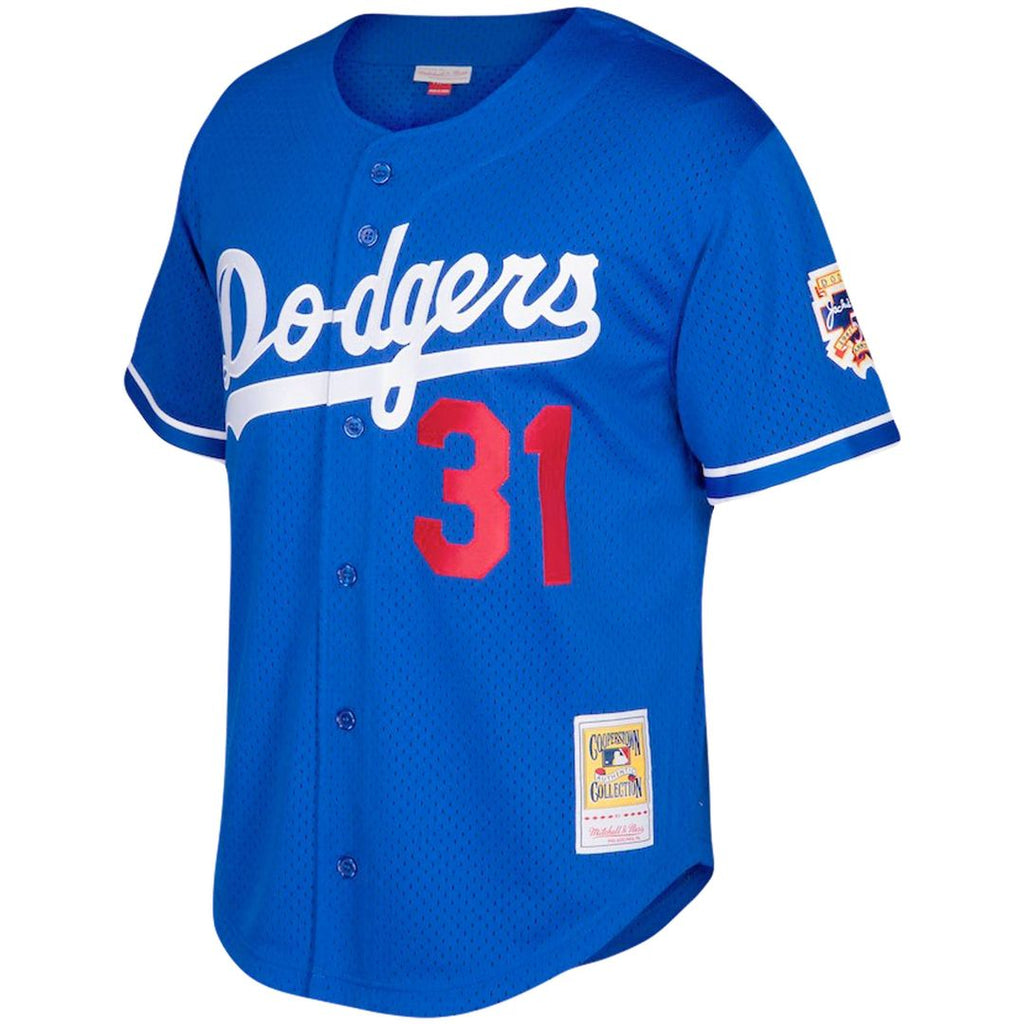 Mike Piazza Los Angeles Dodgers Mitchell & Ness Big & Tall Cooperstown Mesh Batting Practice Jersey - Royal Official MLB Team Apparel Baseball Fan Gea