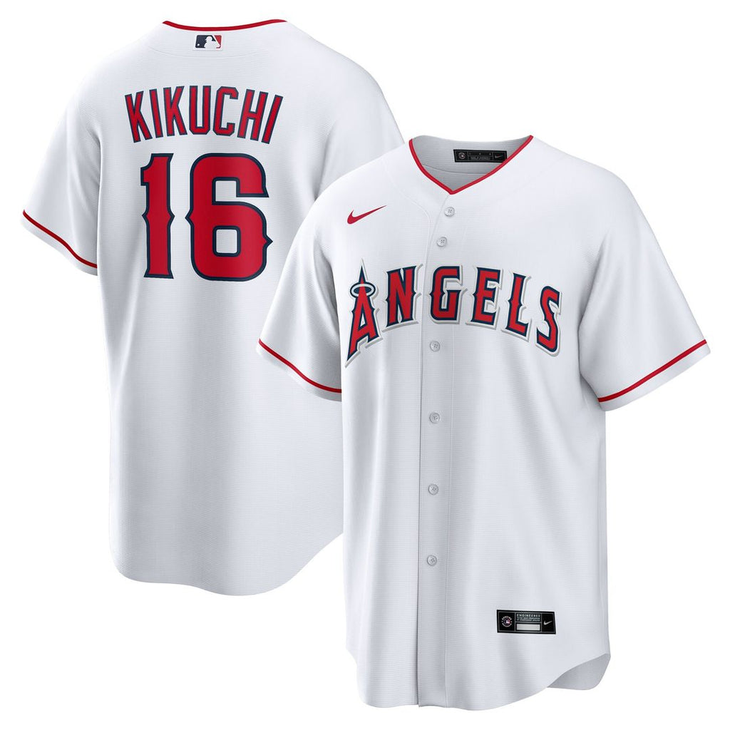 Yusei Kikuchi Los Angeles Angels Nike Home Replica Jersey - White Official MLB Team Apparel Baseball Fan Gear