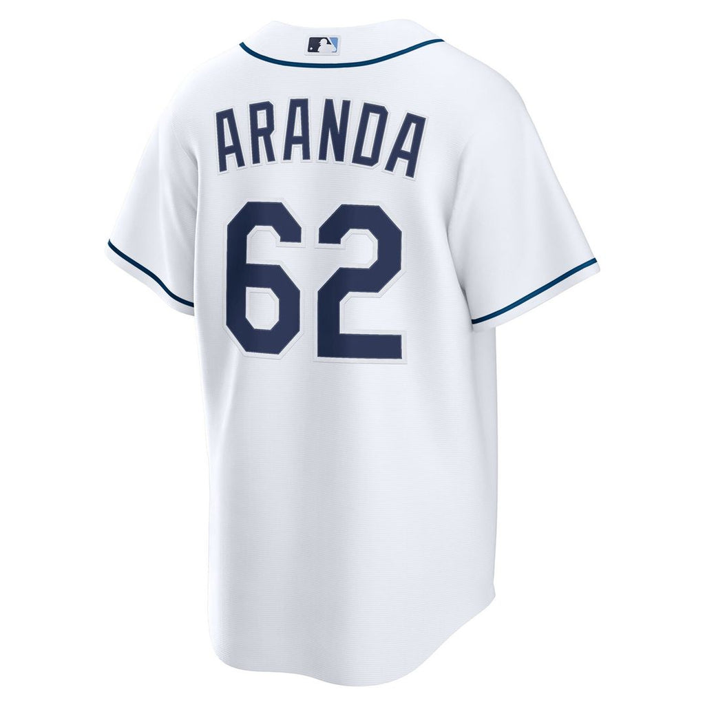 Jonathan Aranda Tampa Bay Rays Nike Home Replica Jersey - White Official MLB Team Apparel Baseball Fan Gear