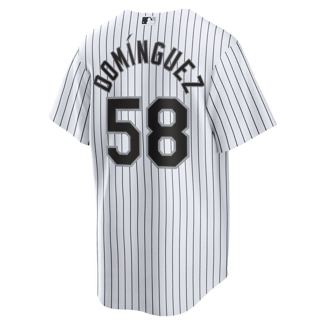 Seranthony Domínguez Chicago White Sox Nike Home Replica Jersey - White Official MLB Team Apparel Baseball Fan Gear