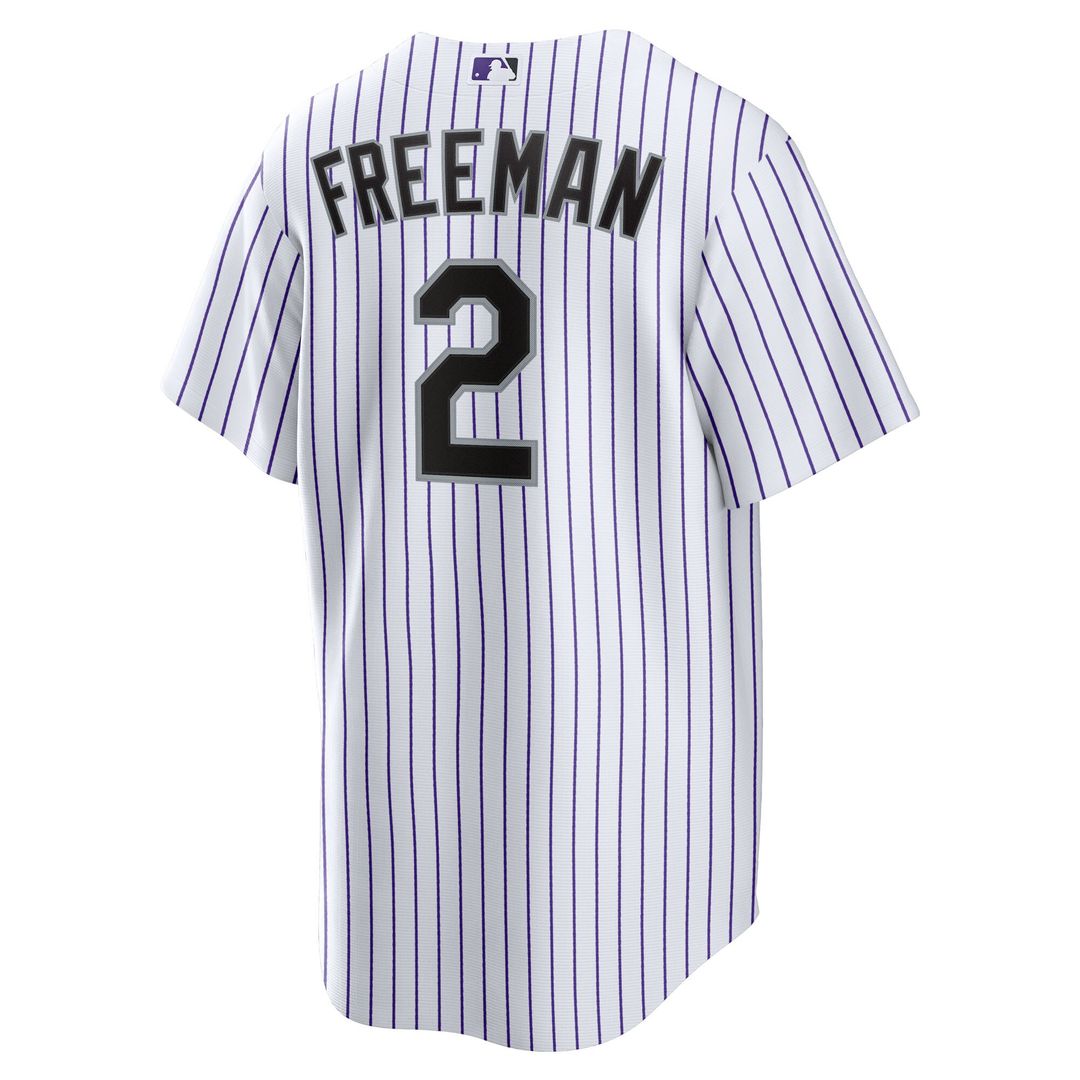 Tyler Freeman Colorado Rockies Nike Youth Home Replica Jersey - White Official MLB Team Apparel Baseball Fan Gear