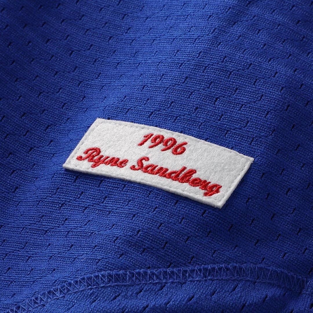 Ryne Sandberg Chicago Cubs Mitchell & Ness Cooperstown Collection 1996 Mesh Batting Practice Button-Up Jersey - Royal Official MLB Team Apparel Baseba