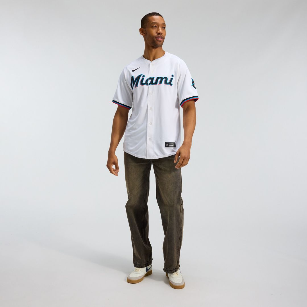 Miami Marlins Nike Home Limited Jersey - White Official MLB Team Apparel Baseball Fan Gear