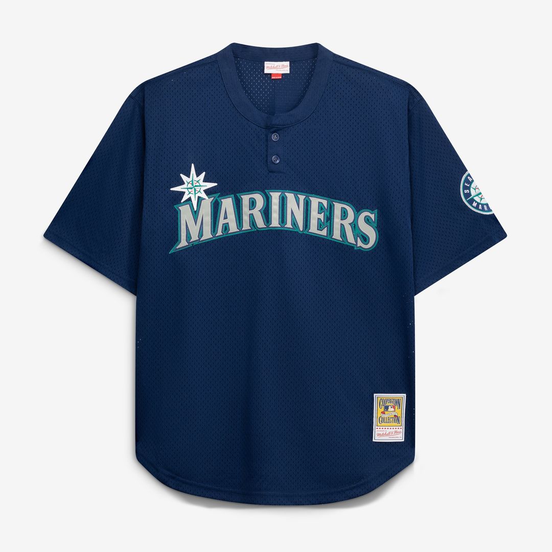 Ken Griffey Jr. Seattle Mariners Mitchell & Ness Big & Tall Cooperstown Collection Mesh Batting Practice Jersey - Royal Official MLB Team Apparel Base