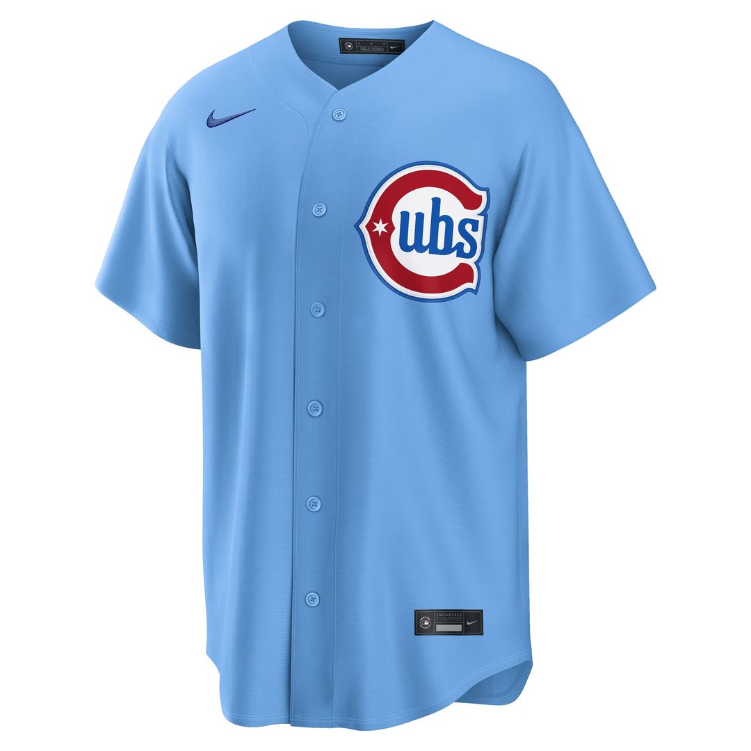 Dansby Swanson Chicago Cubs Nike Alternate Replica Jersey - Light Blue Official MLB Team Apparel Baseball Fan Gear