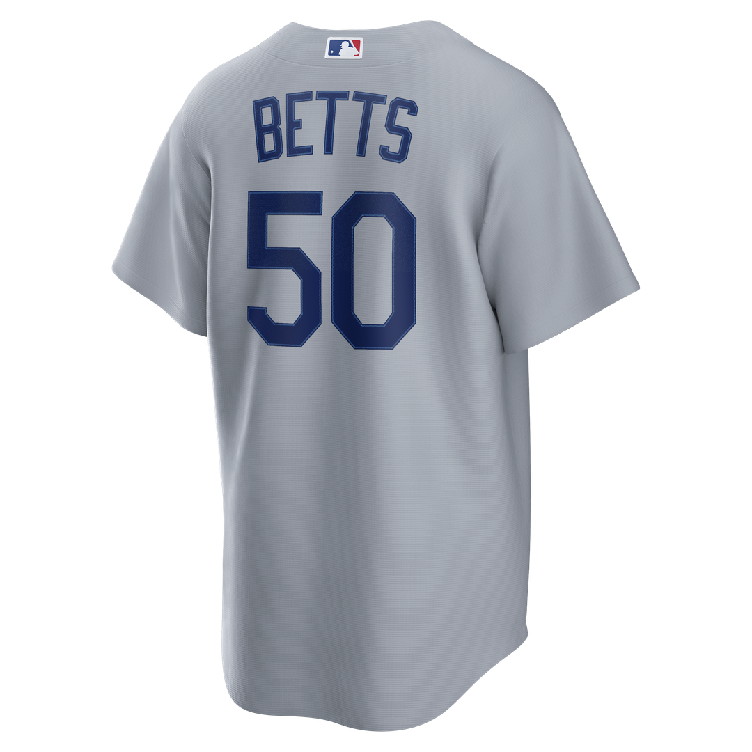 Mookie Betts Los Angeles Dodgers Nike Road Replica Jersey - Gray Official MLB Team Apparel Baseball Fan Gear