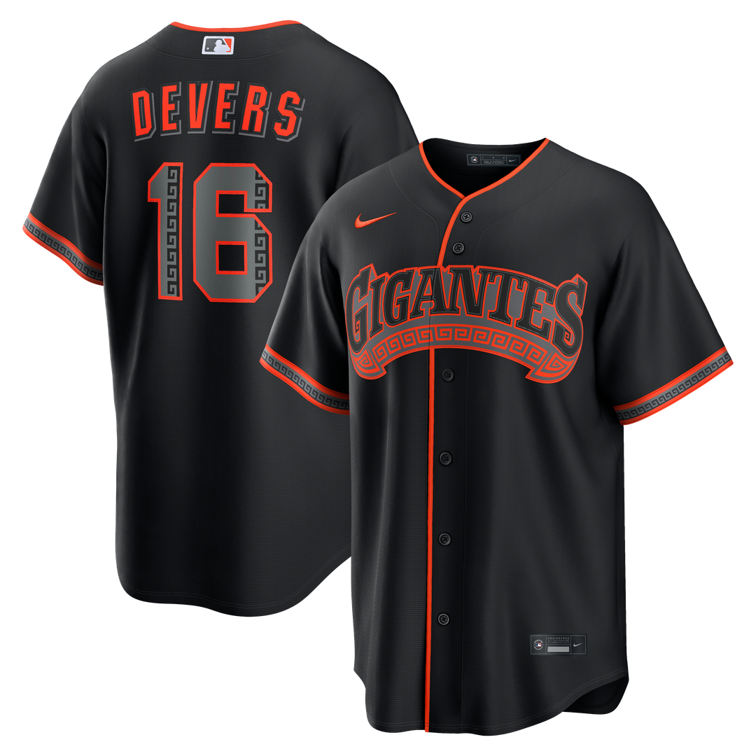 Rafael Devers San Francisco Giants Nike Alternate Replica Jersey - Black Official MLB Team Apparel Baseball Fan Gear