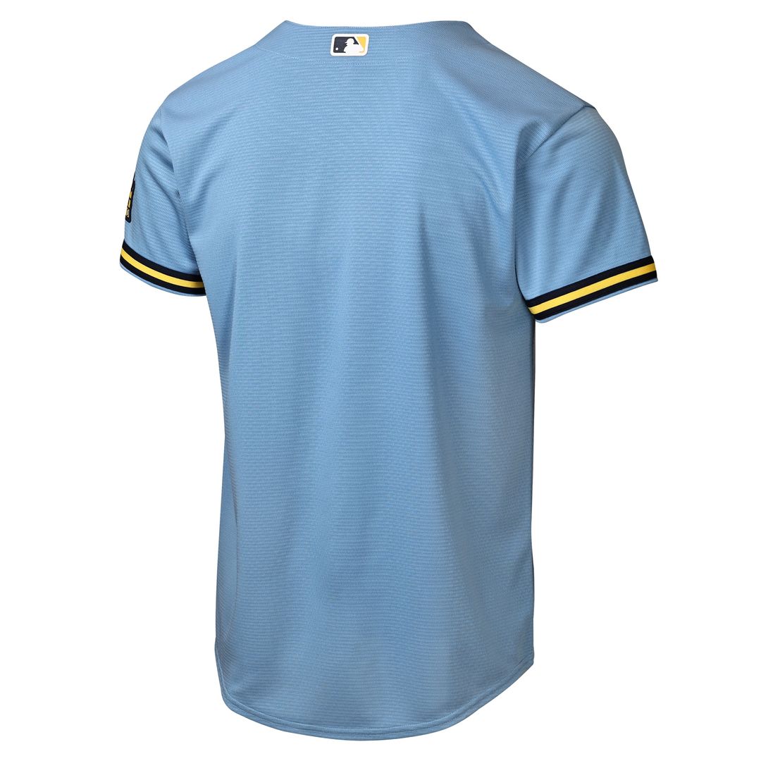 Milwaukee Brewers Nike Youth Road Stadium Jersey - Powder Blue Official MLB Team Apparel Baseball Fan Gear