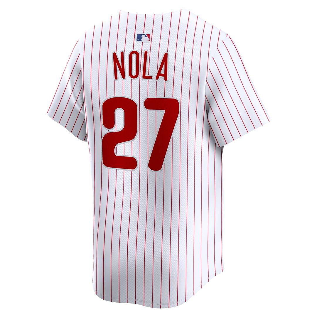 Aaron Nola Philadelphia Phillies Nike Home Limited Player Jersey - White Official MLB Team Apparel Baseball Fan Gear