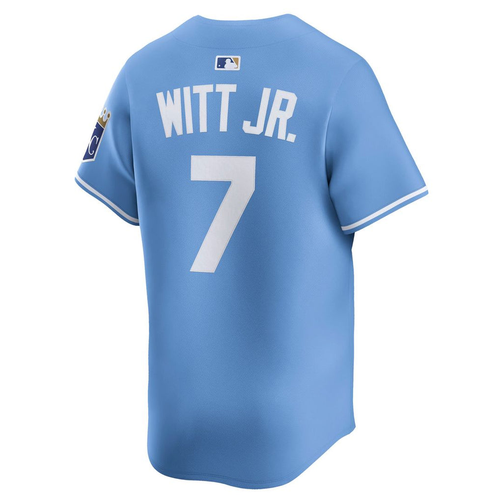 Bobby Witt Jr. Kansas City Royals Nike Alternate Limited Player Jersey - Light Blue Official MLB Team Apparel Baseball Fan Gear