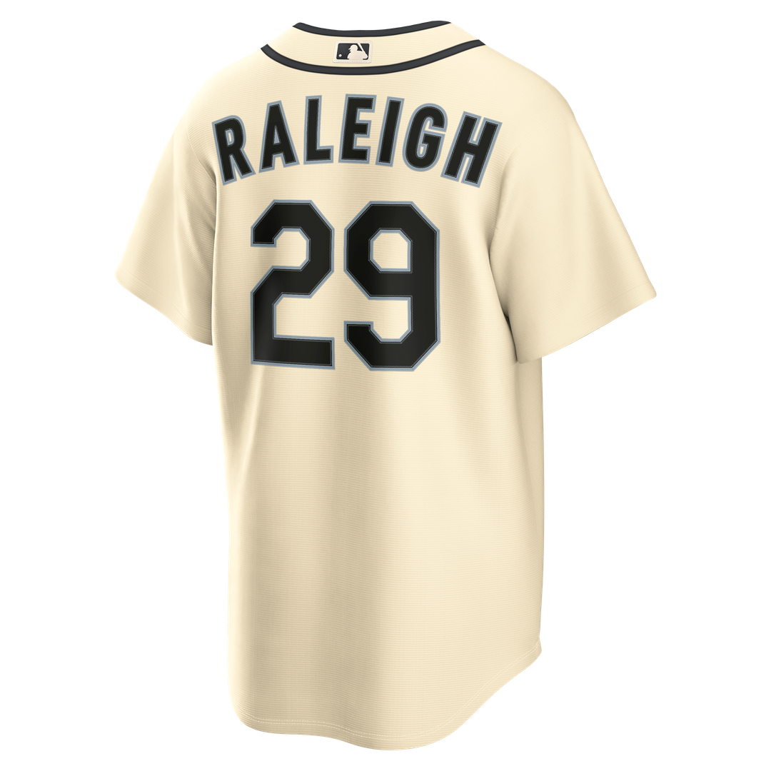 Cal Raleigh Seattle Mariners Nike Alternate Replica Jersey - Cream Official MLB Team Apparel Baseball Fan Gear