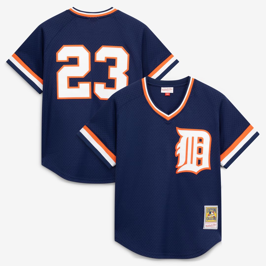 Kirk Gibson Detroit Tigers Mitchell & Ness Authentic Batting Practice Jersey - Navy Official MLB Team Apparel Baseball Fan Gear