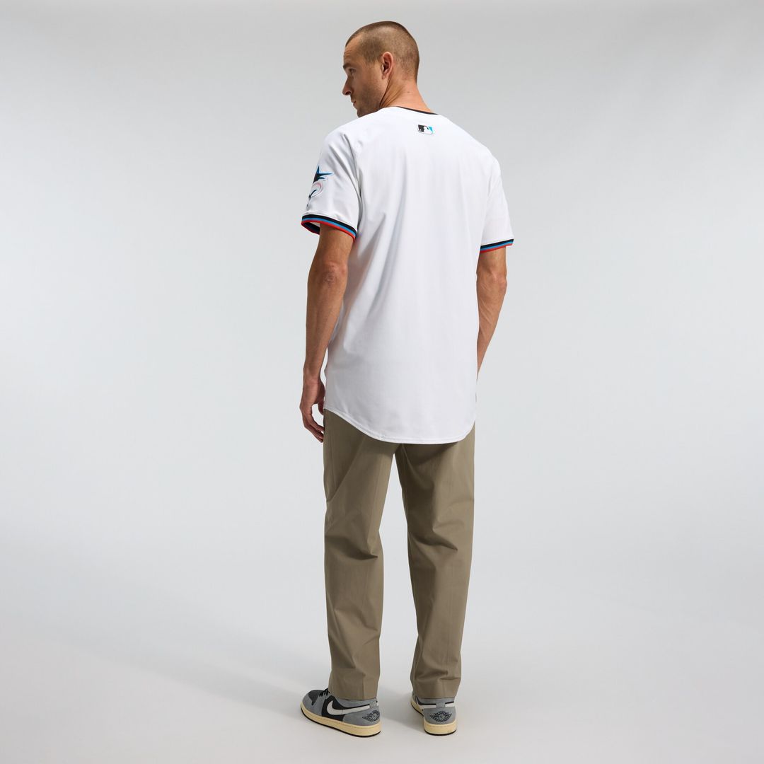 Miami Marlins Nike Home Elite Jersey - White Official MLB Team Apparel Baseball Fan Gear