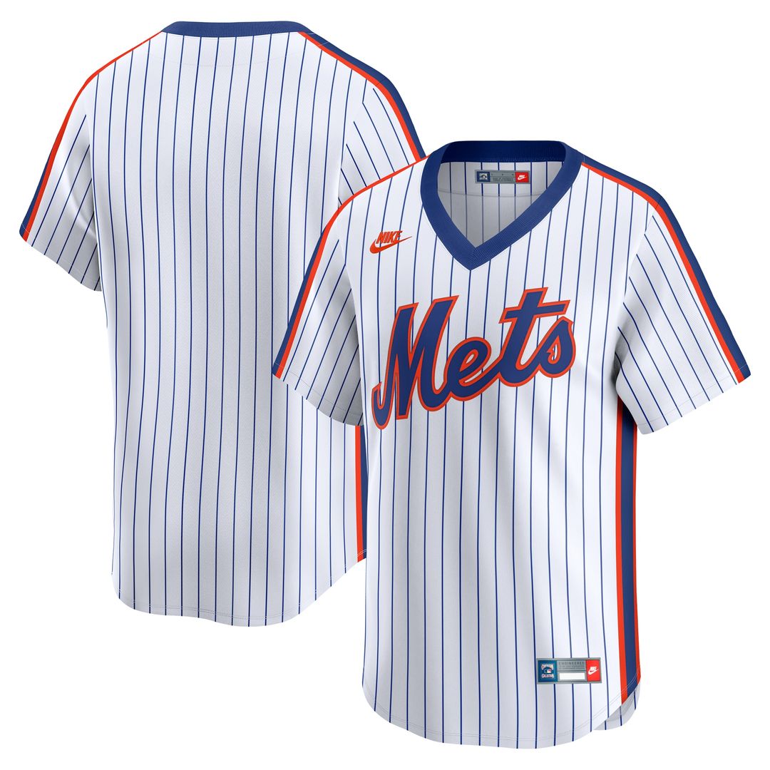 New York Mets Nike Cooperstown Collection Limited Jersey - White Official MLB Team Apparel Baseball Fan Gear