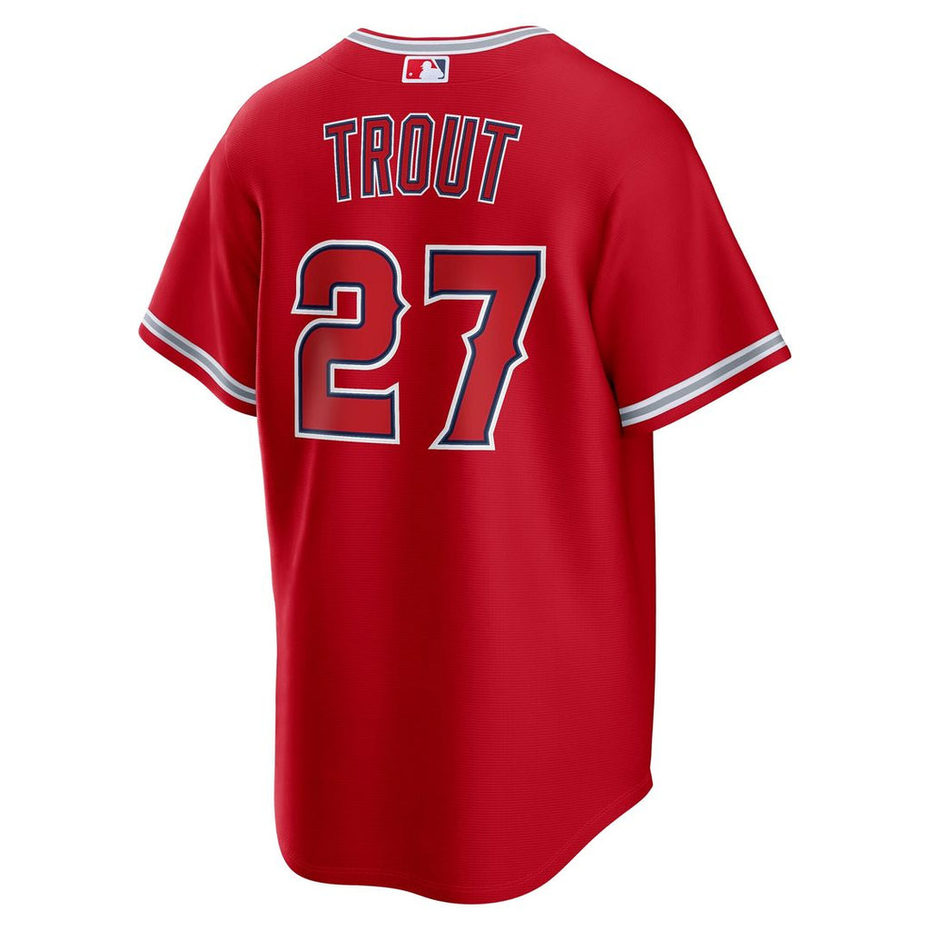 Mike Trout Los Angeles Angels Nike Alternate Replica Jersey - Red Official MLB Team Apparel Baseball Fan Gear