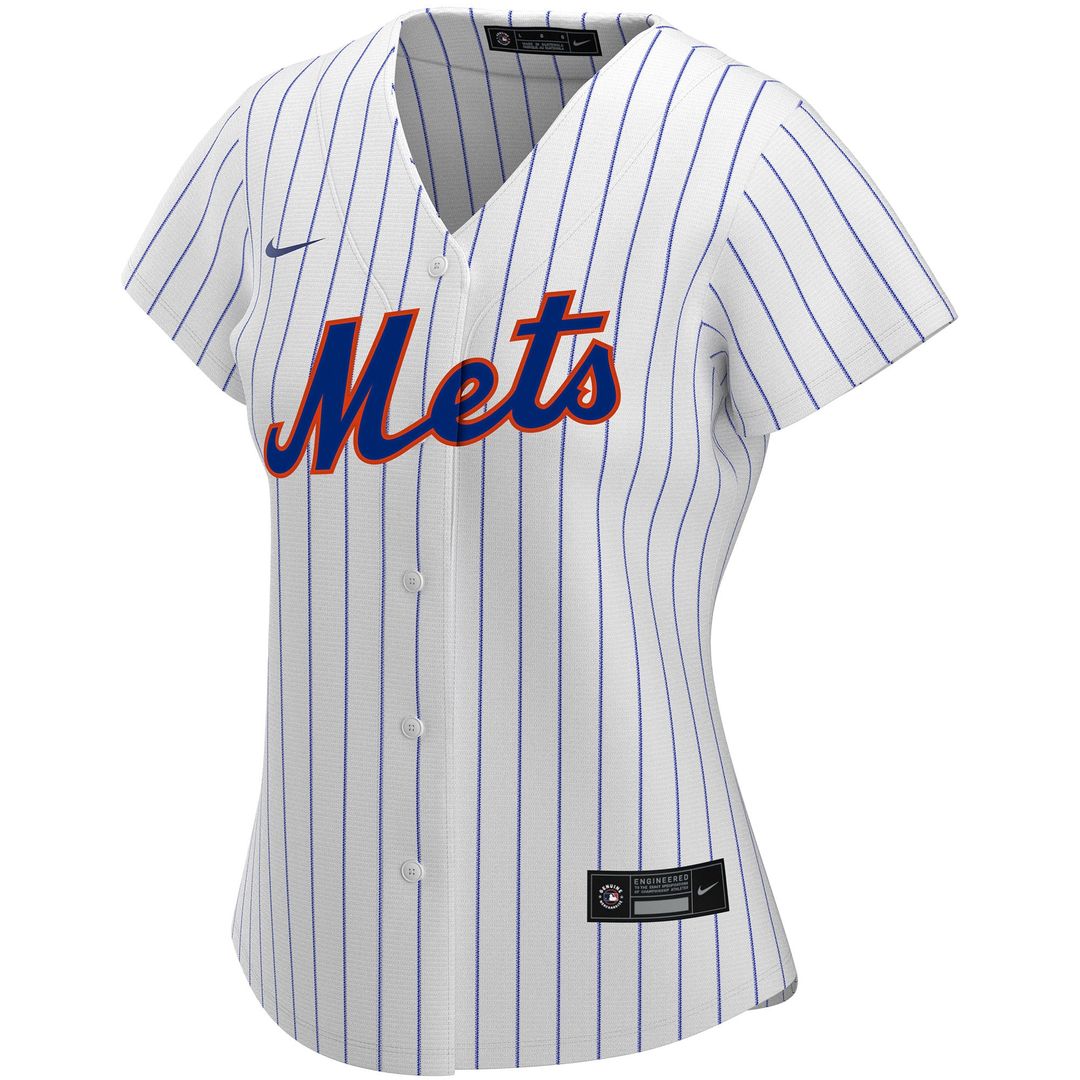 New York Mets Nike Women's Home Replica Custom Jersey - White Official MLB Team Apparel Baseball Fan Gear