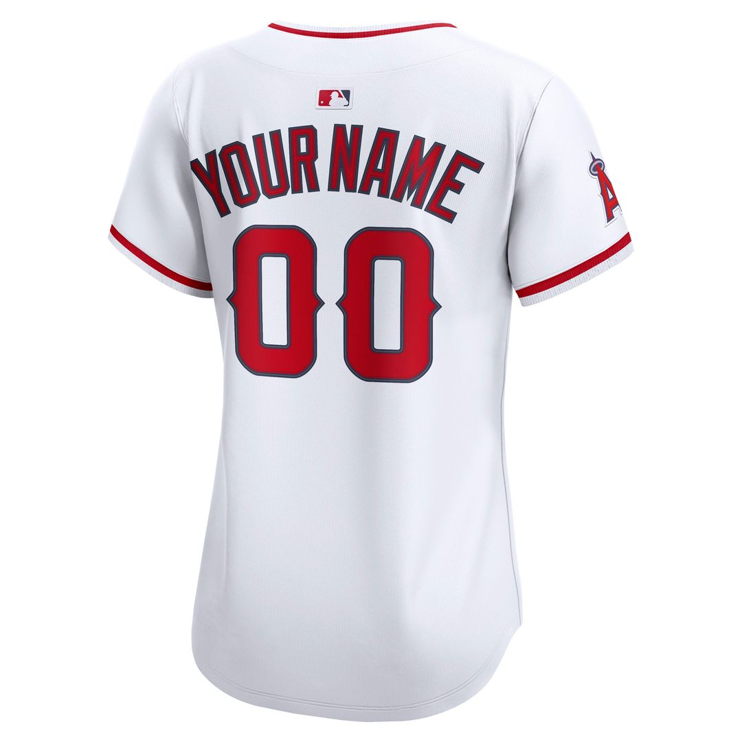 Los Angeles Angels Nike Women's Home Limited Custom Jersey - White Official MLB Team Apparel Baseball Fan Gear