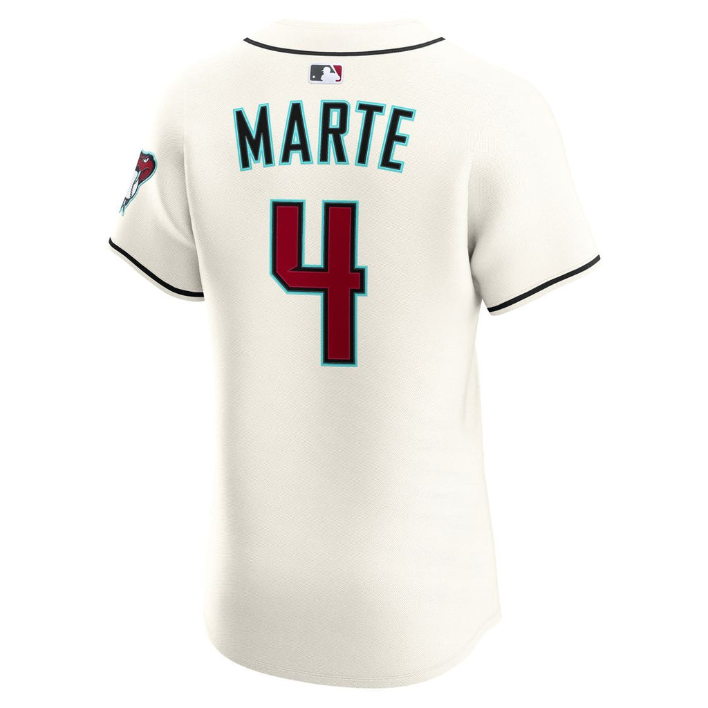 Ketel Marte Arizona Diamondbacks Nike Home Elite Jersey - Cream Official MLB Team Apparel Baseball Fan Gear