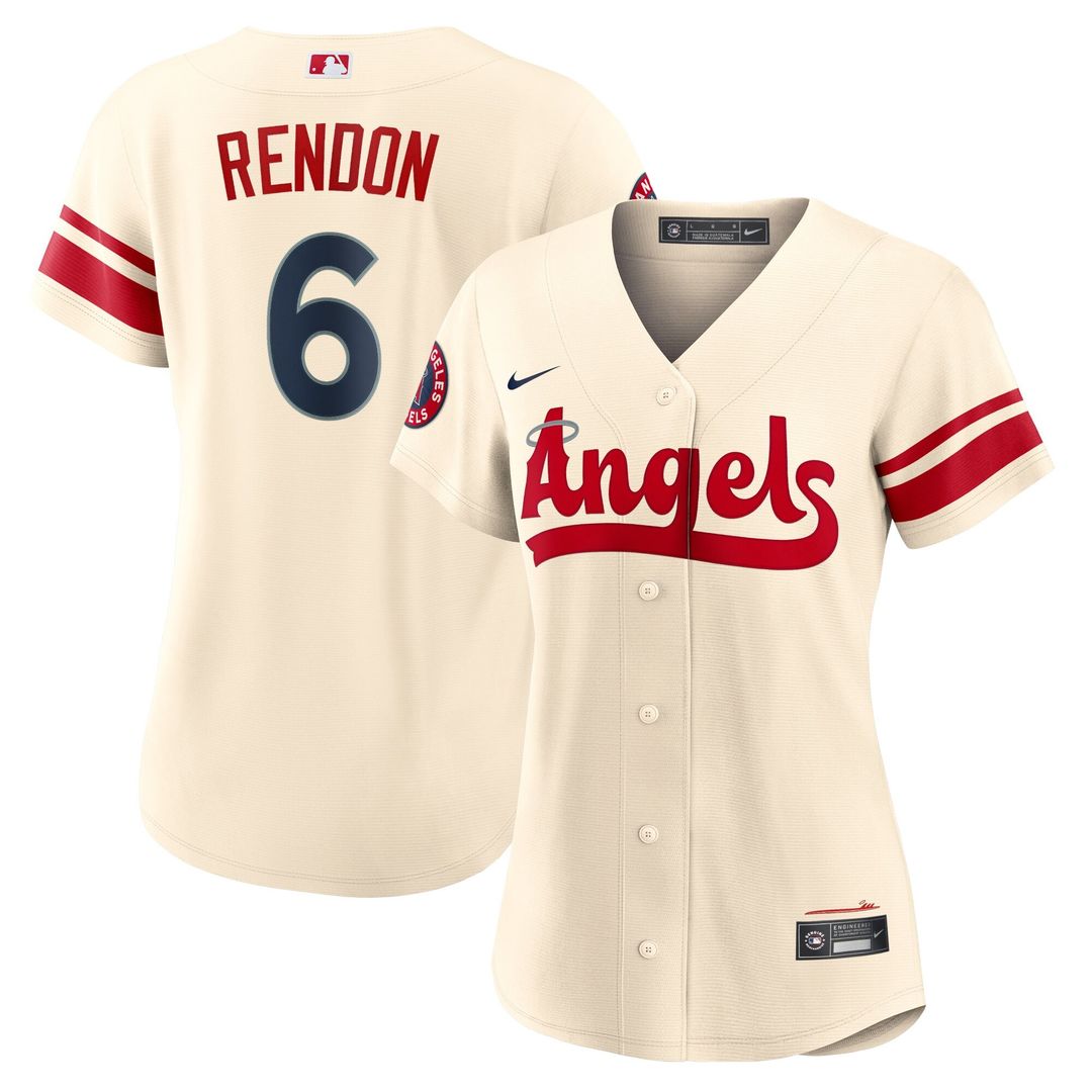 Anthony Rendon Los Angeles Angels Nike Women's City Connect Replica Player Jersey - Cream Official MLB Team Apparel Baseball Fan Gear