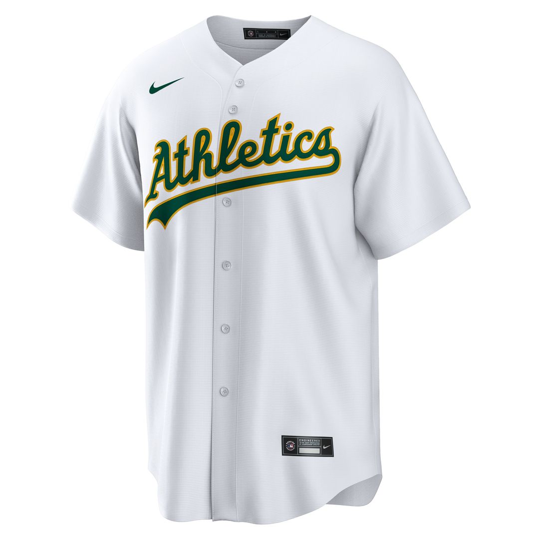 Shea Langeliers Athletics Nike Home Replica Jersey - White Official MLB Team Apparel Baseball Fan Gear