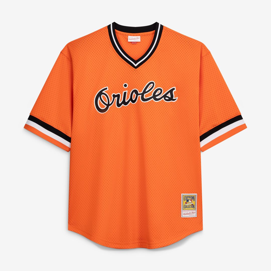 Cal Ripken Jr. Baltimore Orioles Profile Big & Tall Cooperstown Collection Mesh Batting Practice Jersey - Orange Official MLB Team Apparel Baseball Fa