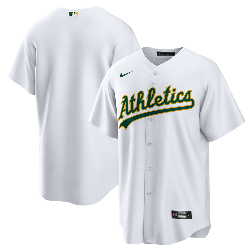 Athletics Nike Home Big & Tall Replica Jersey - White Official MLB Team Apparel Baseball Fan Gear