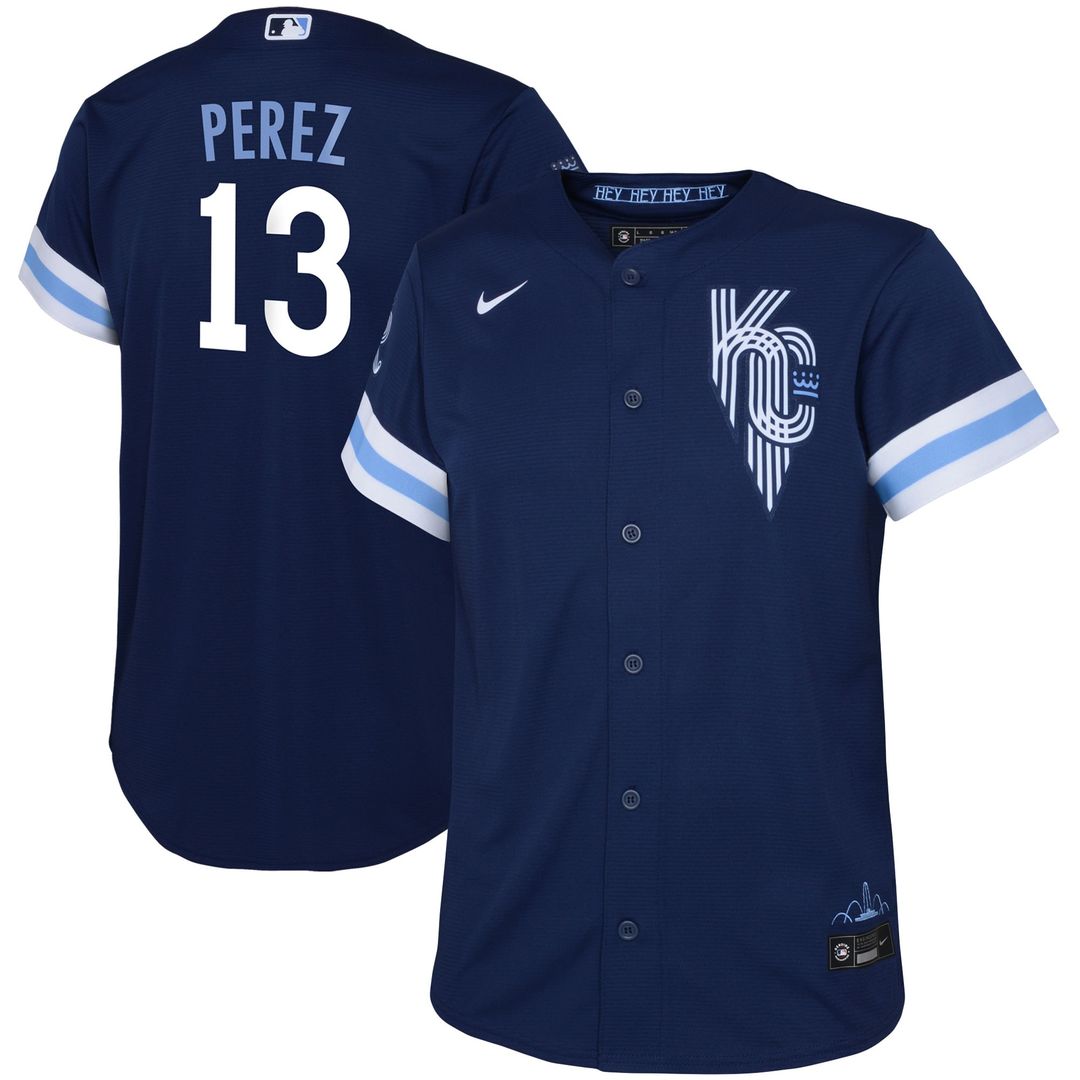 Salvador Perez Kansas City Royals Nike Toddler City Connect Replica Player Jersey - Navy Official MLB Team Apparel Baseball Fan Gear
