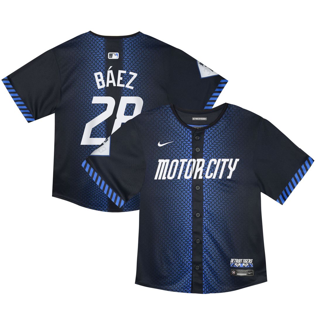 Javier Baez Detroit Tigers Nike Toddler 2024 City Connect Limited Jersey - Navy Official MLB Team Apparel Baseball Fan Gear