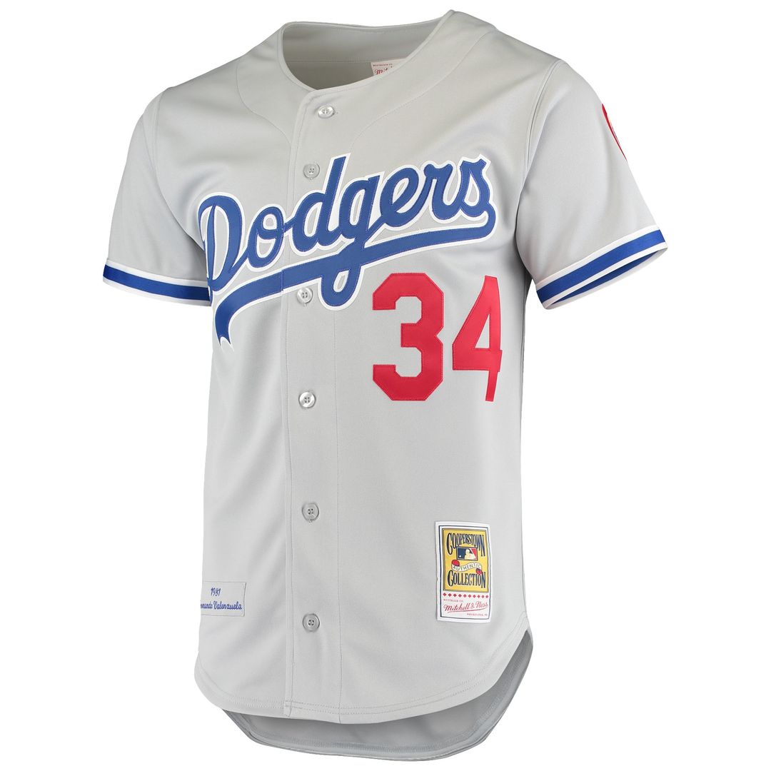 Fernando Valenzuela Los Angeles Dodgers Mitchell & Ness Road 1981 Cooperstown Collection Authentic Jersey - Gray Official MLB Team Apparel Baseball Fa