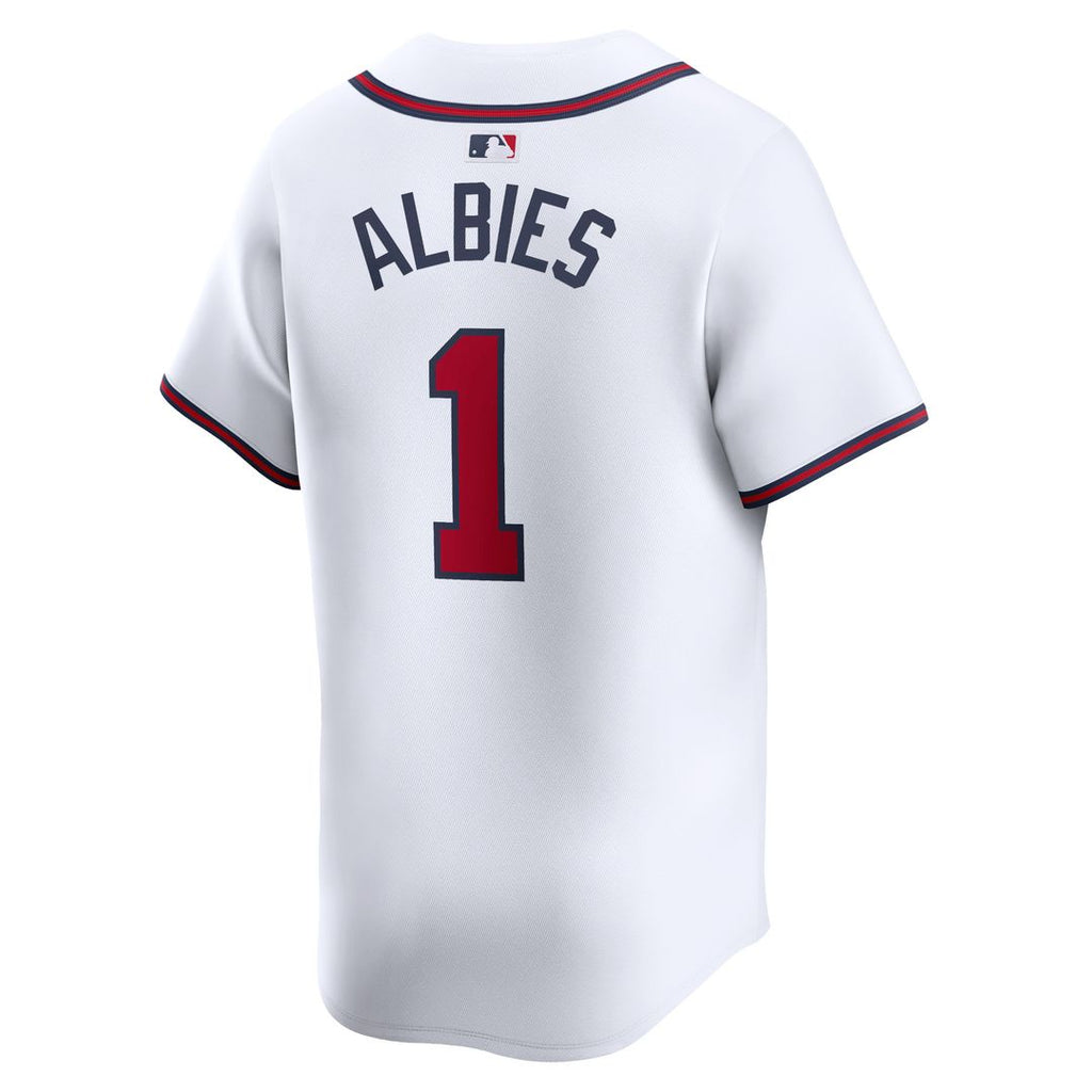 Ozzie Albies Atlanta Braves Nike Home Limited Player Jersey - White Official MLB Team Apparel Baseball Fan Gear