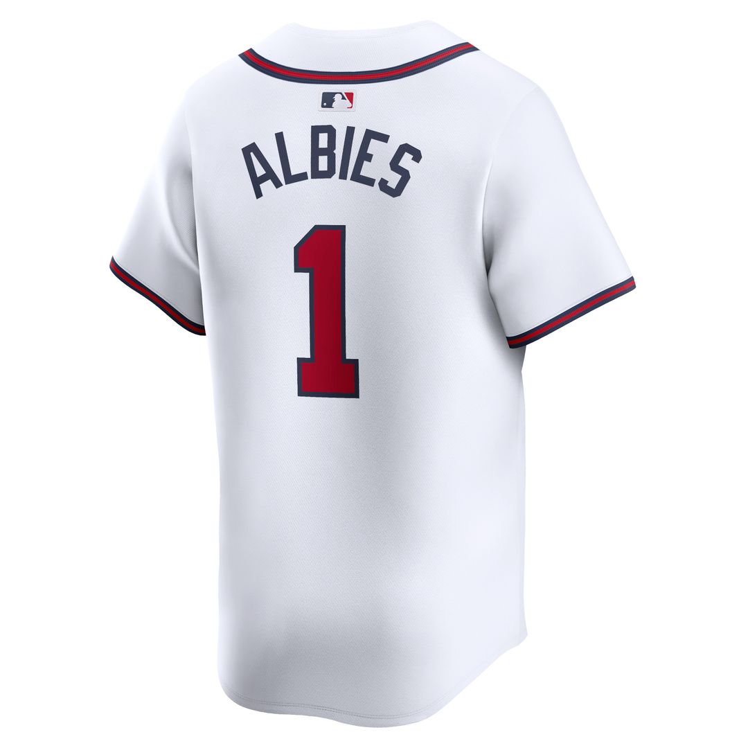 Ozzie Albies Atlanta Braves Nike Home Limited Player Jersey - White Official MLB Team Apparel Baseball Fan Gear